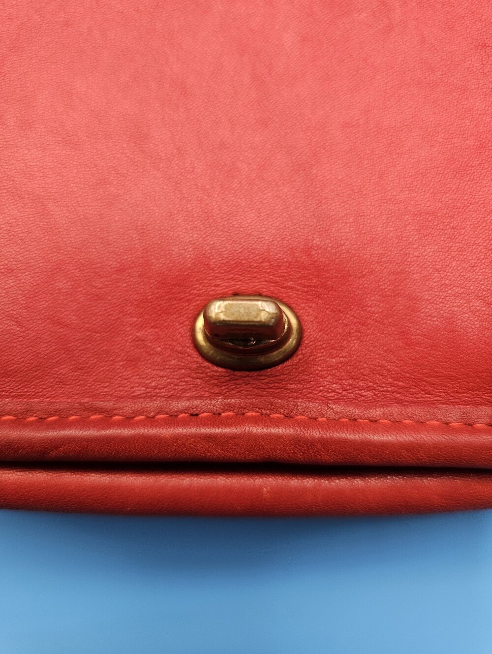Vintage Coach Fully Convertible Clutch Vibrant Red Bag Creed 869-7751 - Picture 13 of 16